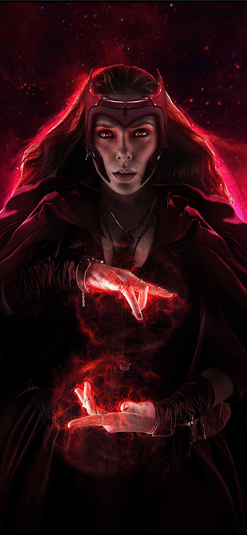 Chaos magic, Scarlet Witch HD phone wallpaper