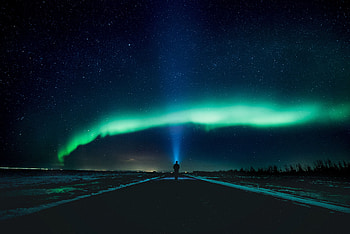 Universe, Night, Shining, Silhouette, Starry Sky HD wallpaper