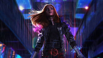 Cyberpunk Black Widow , black-widow, superheroes, artwork, artstation, cyberpunk HD wallpaper
