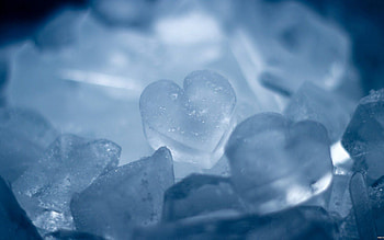 Ice, Snow, Macro, Form, Heart HD wallpaper