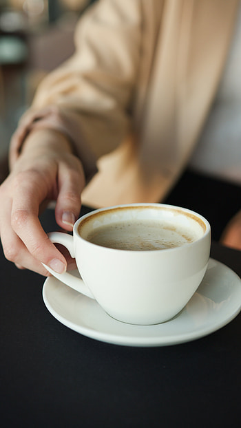 Person holding a cup of coffee, Stock HD phone wallpaper