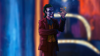 The Joker Sinister Cigarette Break, joker, supervillain, superheroes, artwork, digital-art, art HD wallpaper