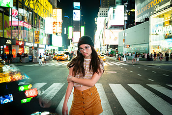 Women Wearing Black Beanie City, girls, model HD wallpaper