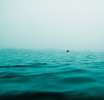 Sea, Privacy, Seclusion, Minimalism, Boat, Loneliness HD wallpaper