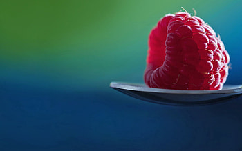 Food, Raspberry, Berry, Spoon HD wallpaper