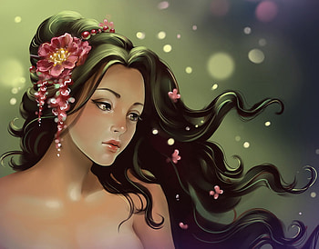 Beauty, girl, sadness, fantasy HD wallpaper