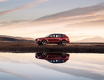 Bentley Bentayga, reflections, luxury vehicle, off road HD wallpaper