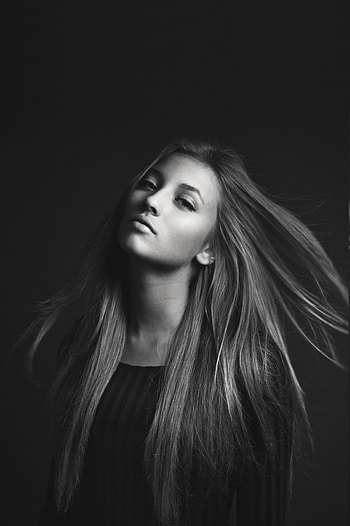 Celerity, model, Alexis, monochrome HD phone wallpaper