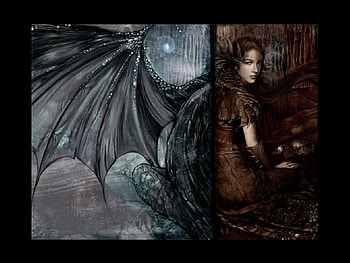 Lessa, wings, fantasy, female HD wallpaper