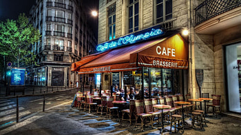 Olympia, Cafe HD wallpaper