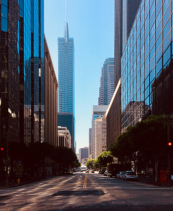 Cities, City, Skyscraper, Building, Road, Markup HD phone wallpaper