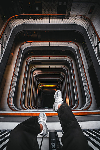 Architecture, Miscellanea, Miscellaneous, Legs, Sneakers, Height, Stairs, Ladder HD phone wallpaper