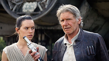 Rey Skywalker and Han Solo, Harrison Ford HD wallpaper
