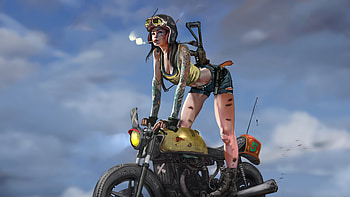 Cool Girl On Bike, artist, artwork, artstation HD wallpaper