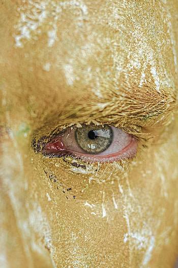 Macro, Paint, Human, Person, Eye, Pupil HD phone wallpaper