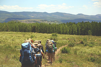 Group trip, Backpacking HD wallpaper