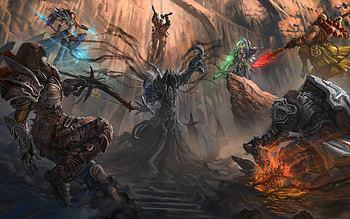 Heroes in Diablo III, Gaming masterpieces, Legendary battles, Ethereal HD wallpaper