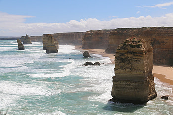 Australia cliff, Limestone nature, The Twelve Apostles, Victoria HD wallpaper
