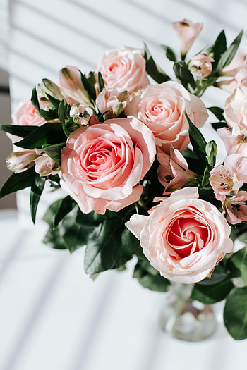 Flowers, Roses, Lilies, Bouquet HD phone wallpaper