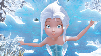 Periwinkle, blue, winter, white, fairt, cute, disney, secret of the wings, fantasy, movie, face, ice HD wallpaper