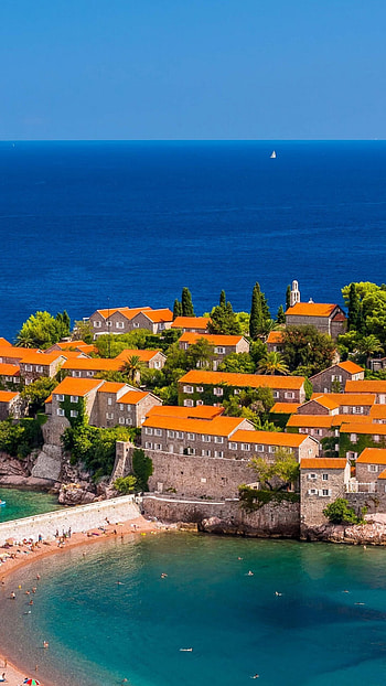 Sveti Stefan Montenegro HD phone wallpaper