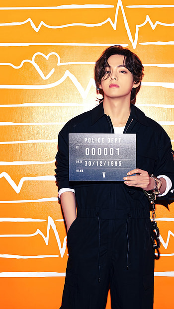 BTS, K-pop V Mugshot , Trendy aesthetics, Stylish visual HD phone wallpaper