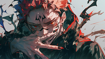 Jujutsu Kaisen - Yuji Itadori - Sukuna, Yuji Itadori, Jujutsu Kaisen, Sukuna (Jujutsu Kaisen), Anime, AI Art HD wallpaper