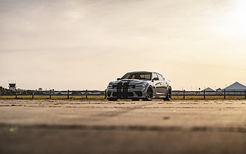 2022, Dodge Charger Hellcat, , front view, exterior, gray Charger Hellcat, Charger tuning, american cars, Dodge HD wallpaper