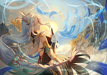Shenhe in Action: Stunning Genshin Impact, Shenhe (Genshin Impact), video game, Genshin Impact HD wallpaper