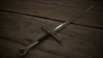 Anduril Sword, ArtStation creation, LOTR-inspired, Sword design HD wallpaper