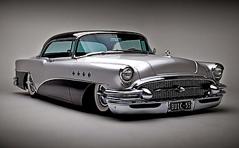 1955 Buick, custom, luxury, car, silver, vintage HD wallpaper