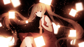 Hatsune miku, lanterns, long hair HD wallpaper