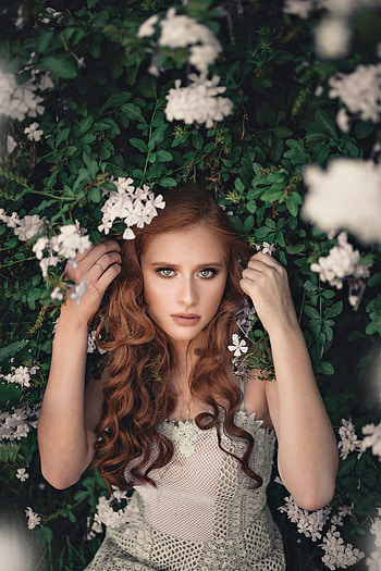 Outdoor, hoot, redhead, girl model HD phone wallpaper