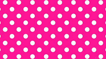 polka spots pink white dots deep pink HD wallpaper