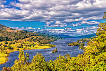 Nature, Lake, Scotland, r, Highlands, Upland HD wallpaper