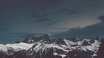 Snow Mountains Stones , mountains, nature, stones HD wallpaper