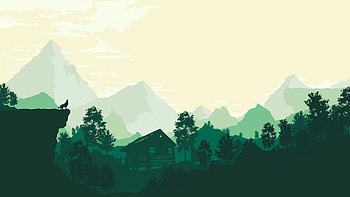 Green firewatch beautiful art, Gaming HD wallpaper