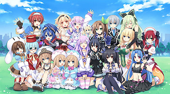 Hyperdimension Neptunia (Girls), cute, girls, anime, pretty HD wallpaper