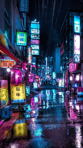 Neon, City HD phone wallpaper