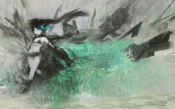black rock shooter, huke, girl, anime HD wallpaper