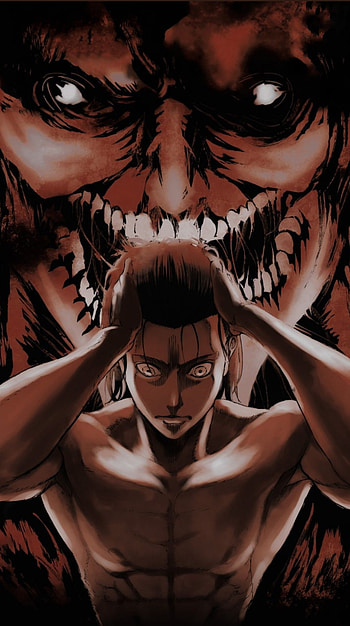 Eren, jaw, art, yeager, tatakae HD phone wallpaper
