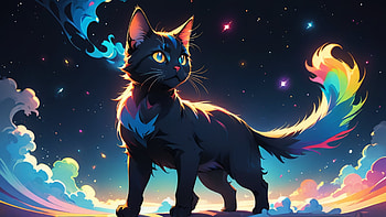 Cat Drawing, cat, drawing, colorful, dark, Cat eye HD wallpaper