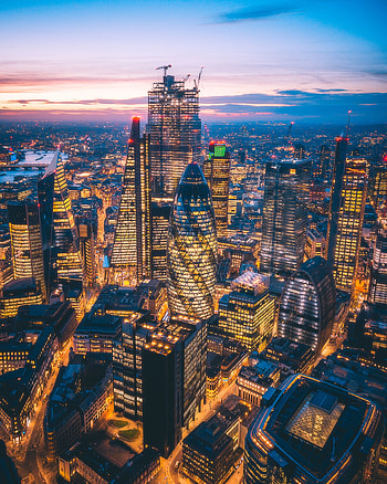 Night, city, skyscrapers, buildings HD phone wallpaper