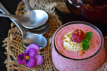 Food, Raspberry, Desert, Cream HD wallpaper