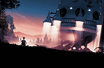 E.T., UFO, , background HD wallpaper