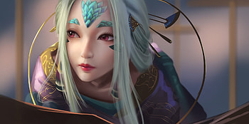 Fantasy girl, xiang junyu, face, girl, fantasy HD wallpaper