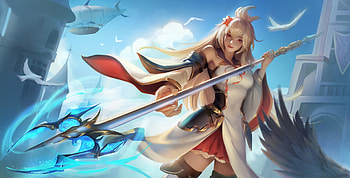 Fantasy girl, ym shen, girl, fantasy, red, blue HD wallpaper