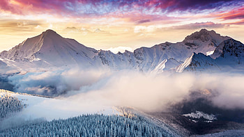 Winter Mountain Snow , mountain, snow, nature, winter HD wallpaper