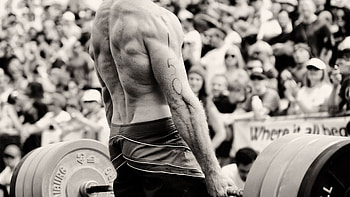 Preview weightlifting, back, sportsman, weight, bar, muscles HD wallpaper