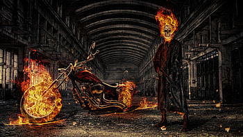 Ghost Rider Dangerous, ghost-rider, superheroes, artwork, digital-art, deviantart HD wallpaper